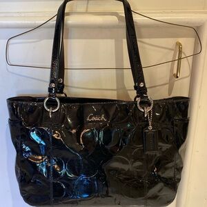 Coach black patent purse